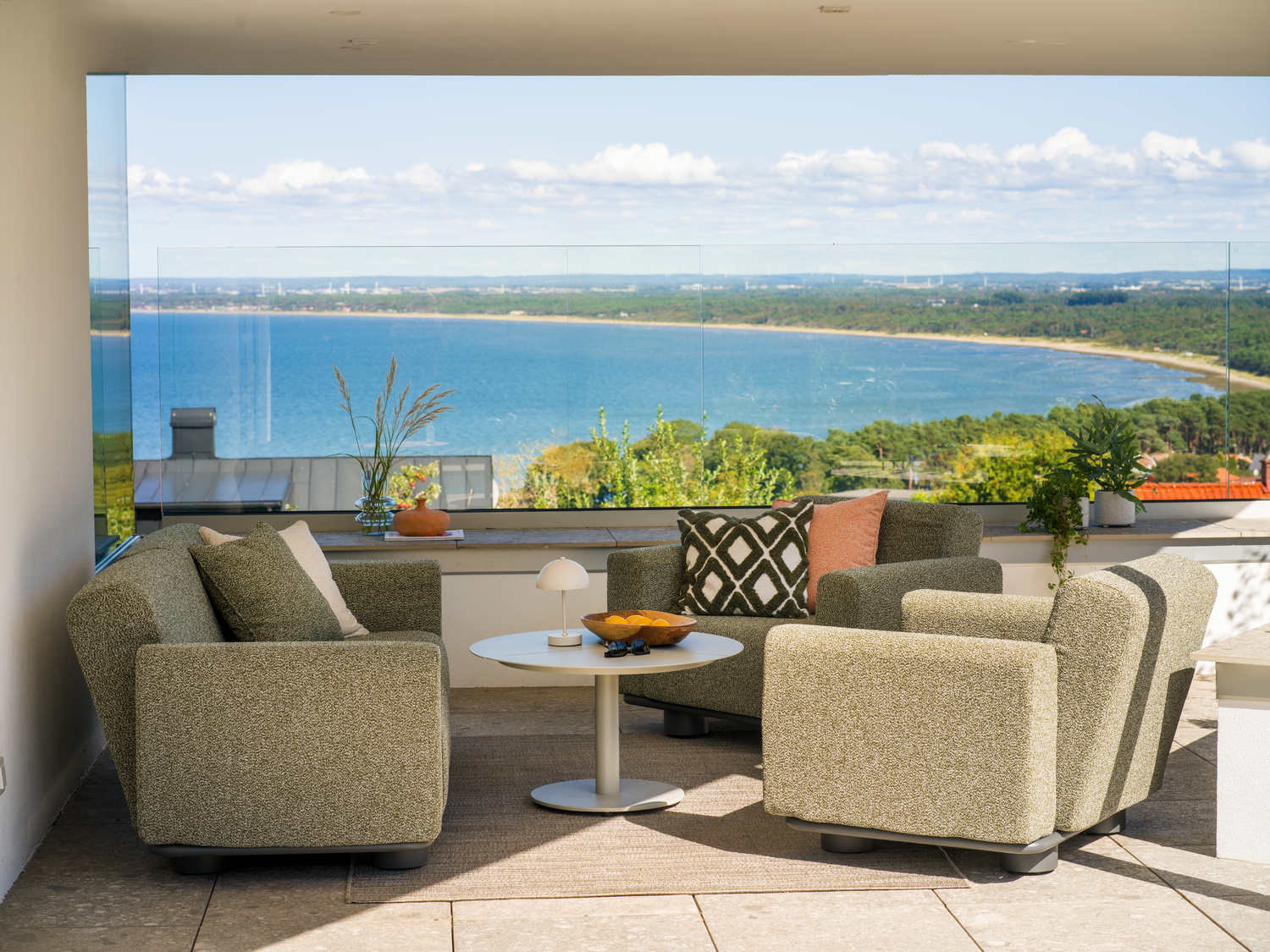 Bolster 2,5-seters sofa Antracit/Teddy Verde