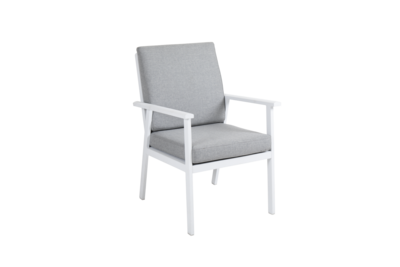 Samvaro stol med armlener White/Pearl grey