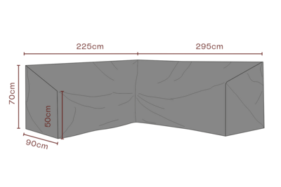 Møbeltrekk hjørnesofa Black-Breathable