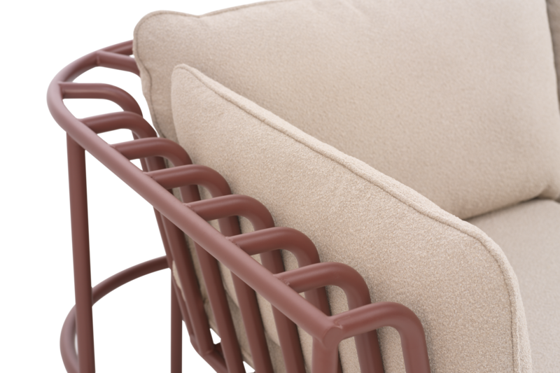 Collier lenestol Zin Red/Teddy Beige