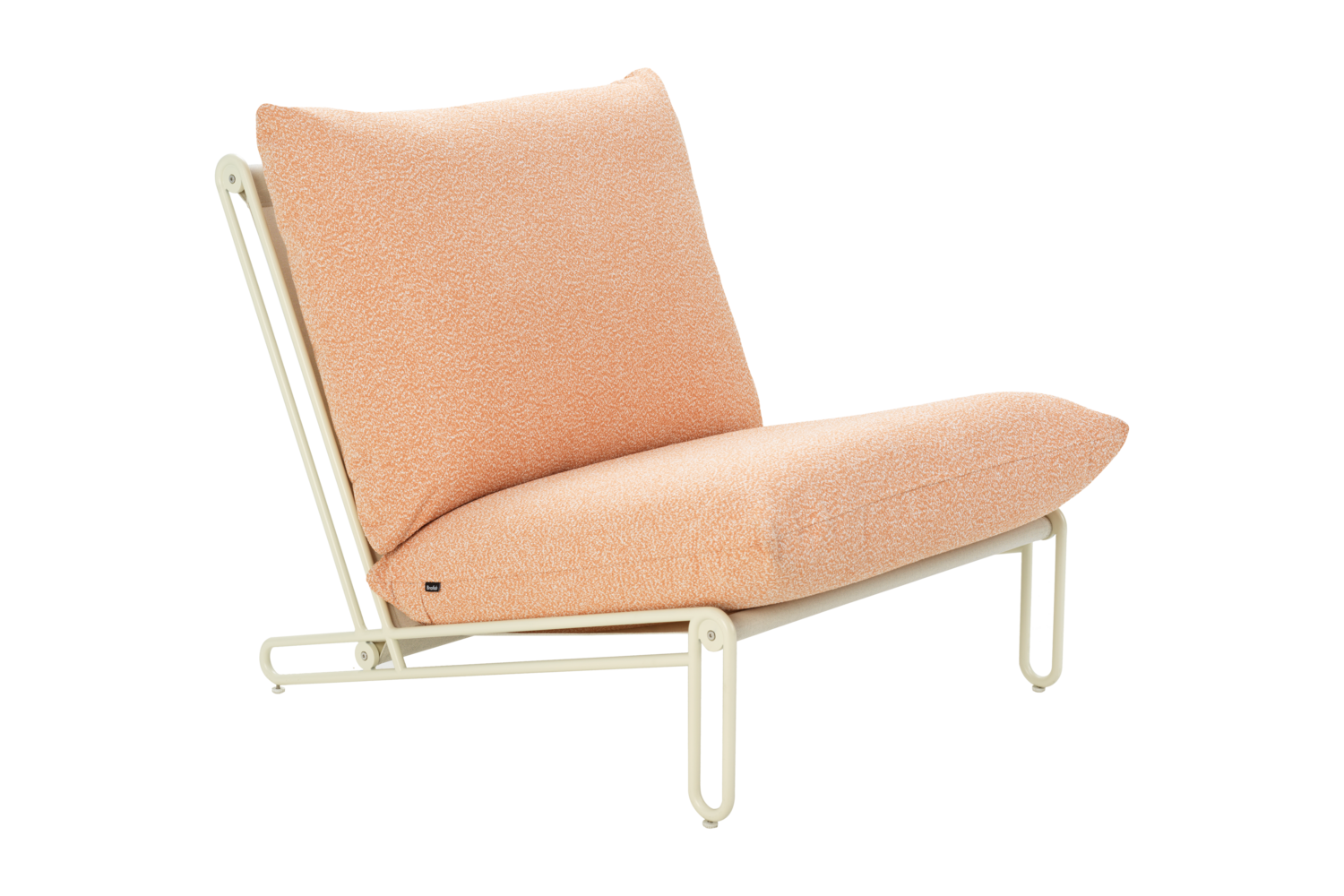 Blixt loungestol Pearl White/Teddy Orange