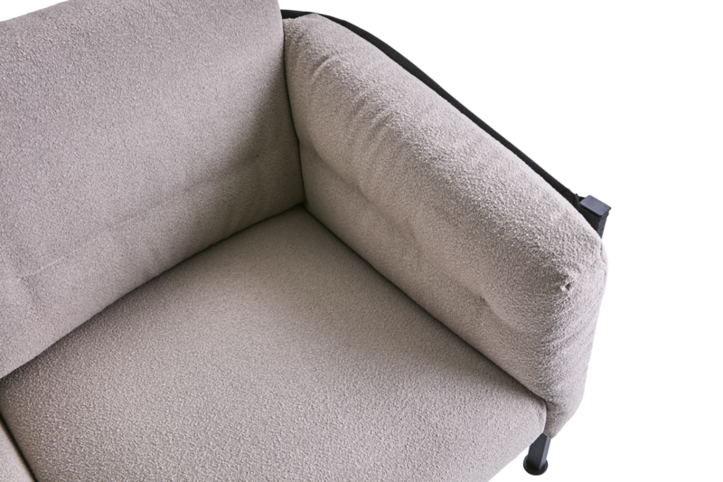 Delux 3-seter sofa Black/Teddy Beige