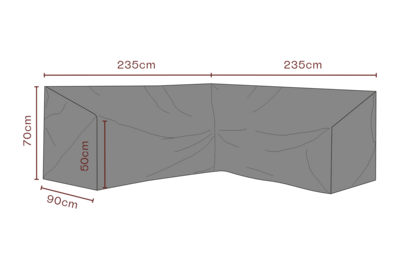 Møbeltrekk hjørnesofa Black-Breathable