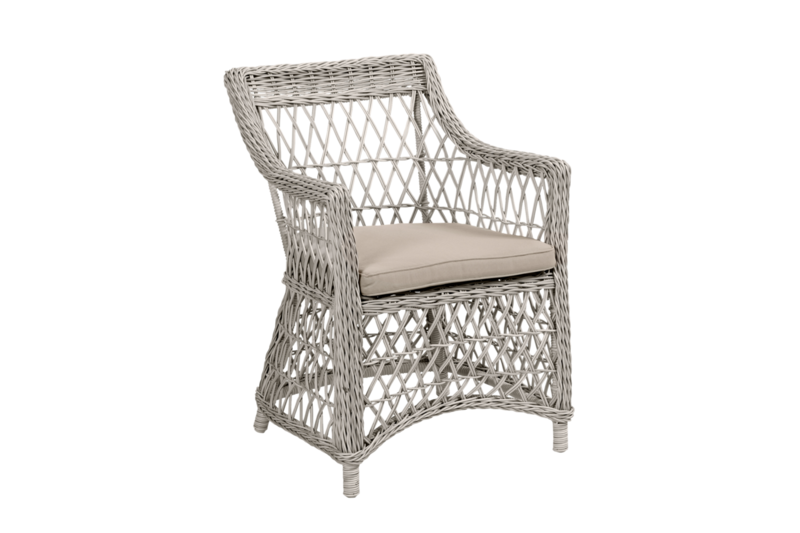 Beatrice stol med armlener Hvit/beige