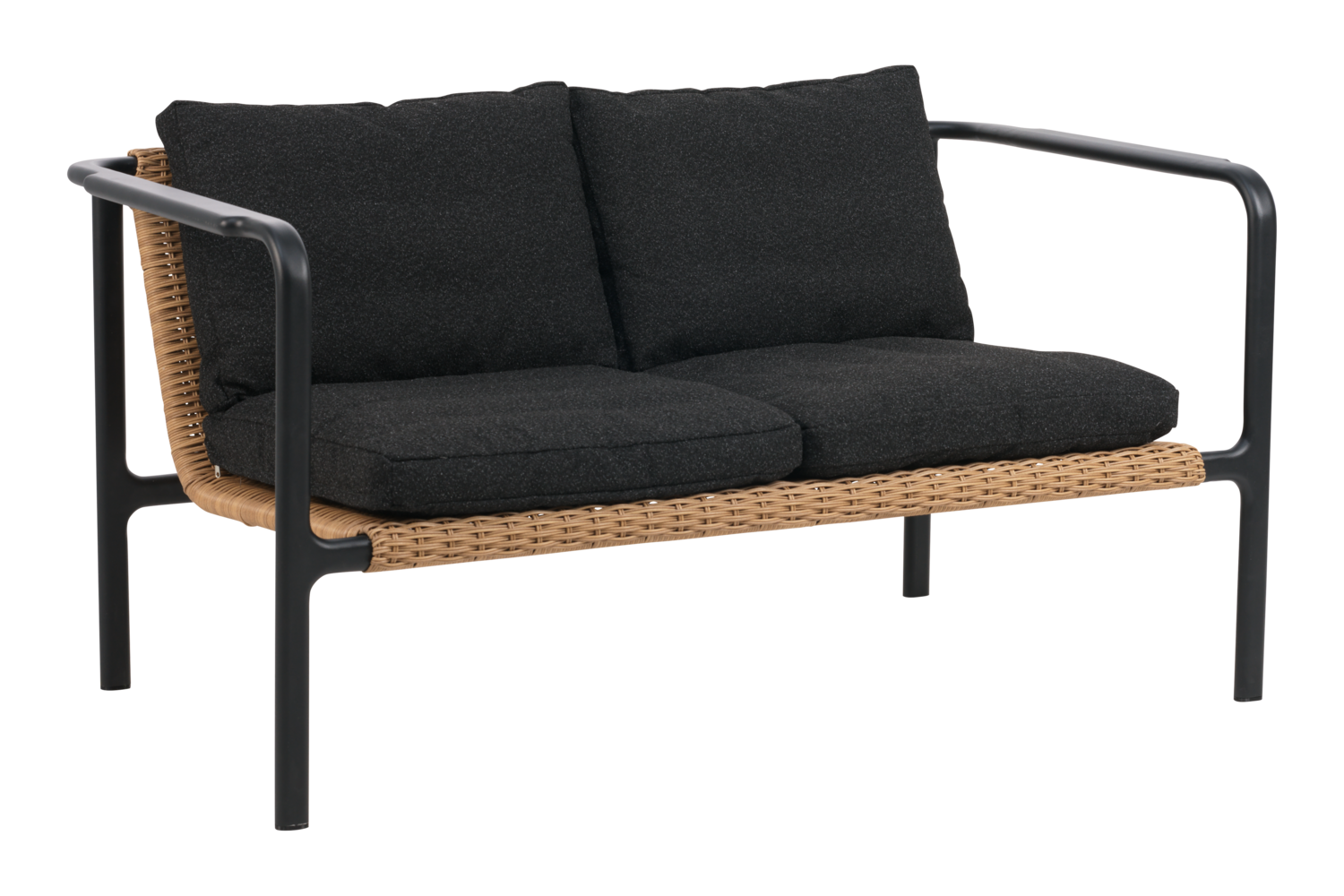 Motty 2-seter sofa Svart/Teddy Black