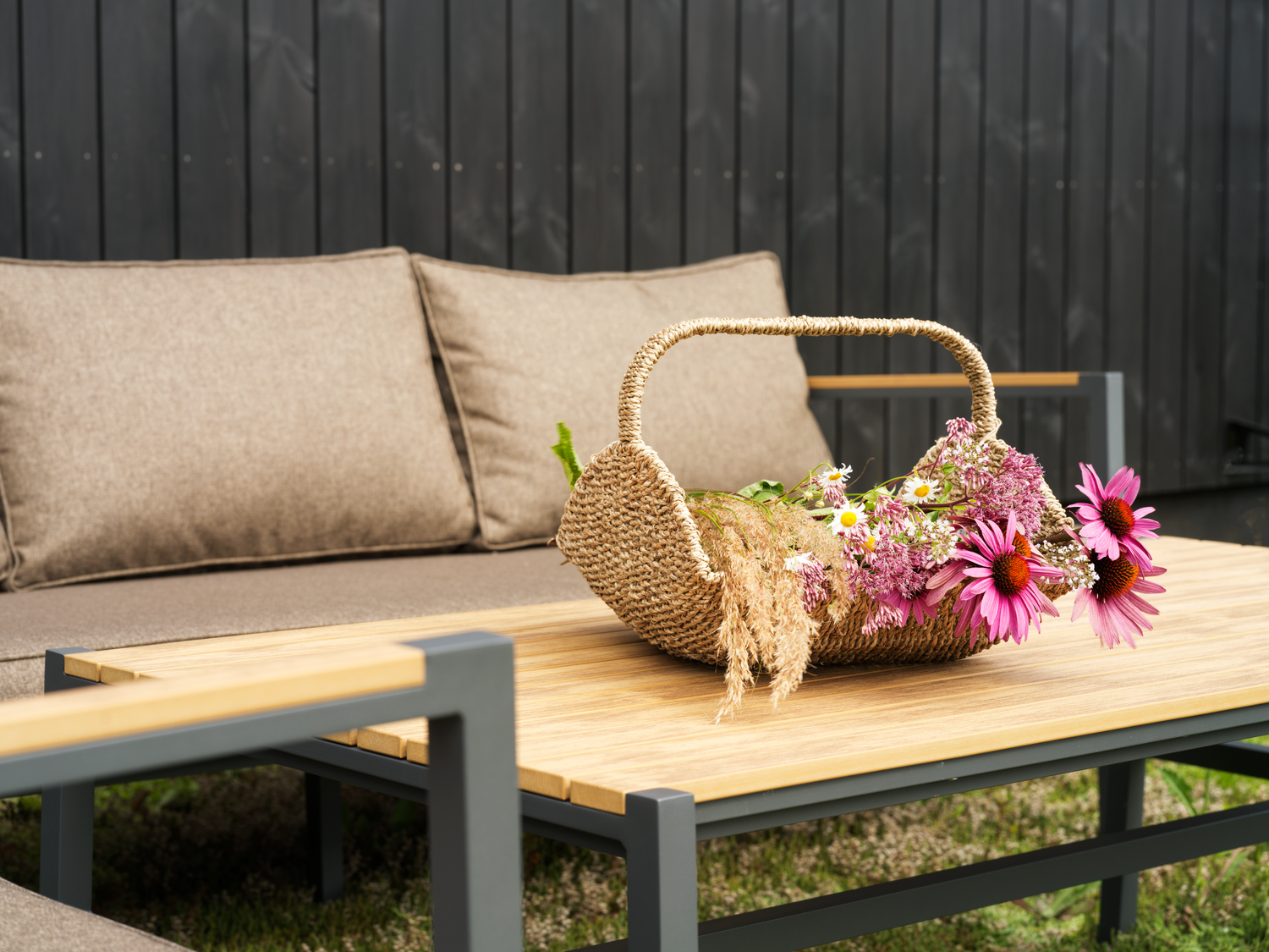 Cap sett Antracit/Brun