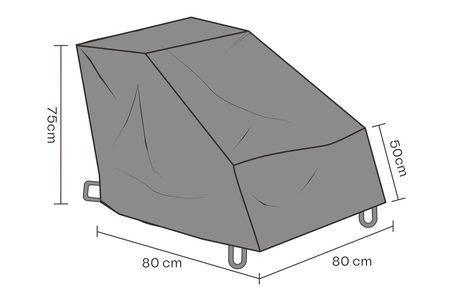 Møbeltrekk lenestol Black-Breathable