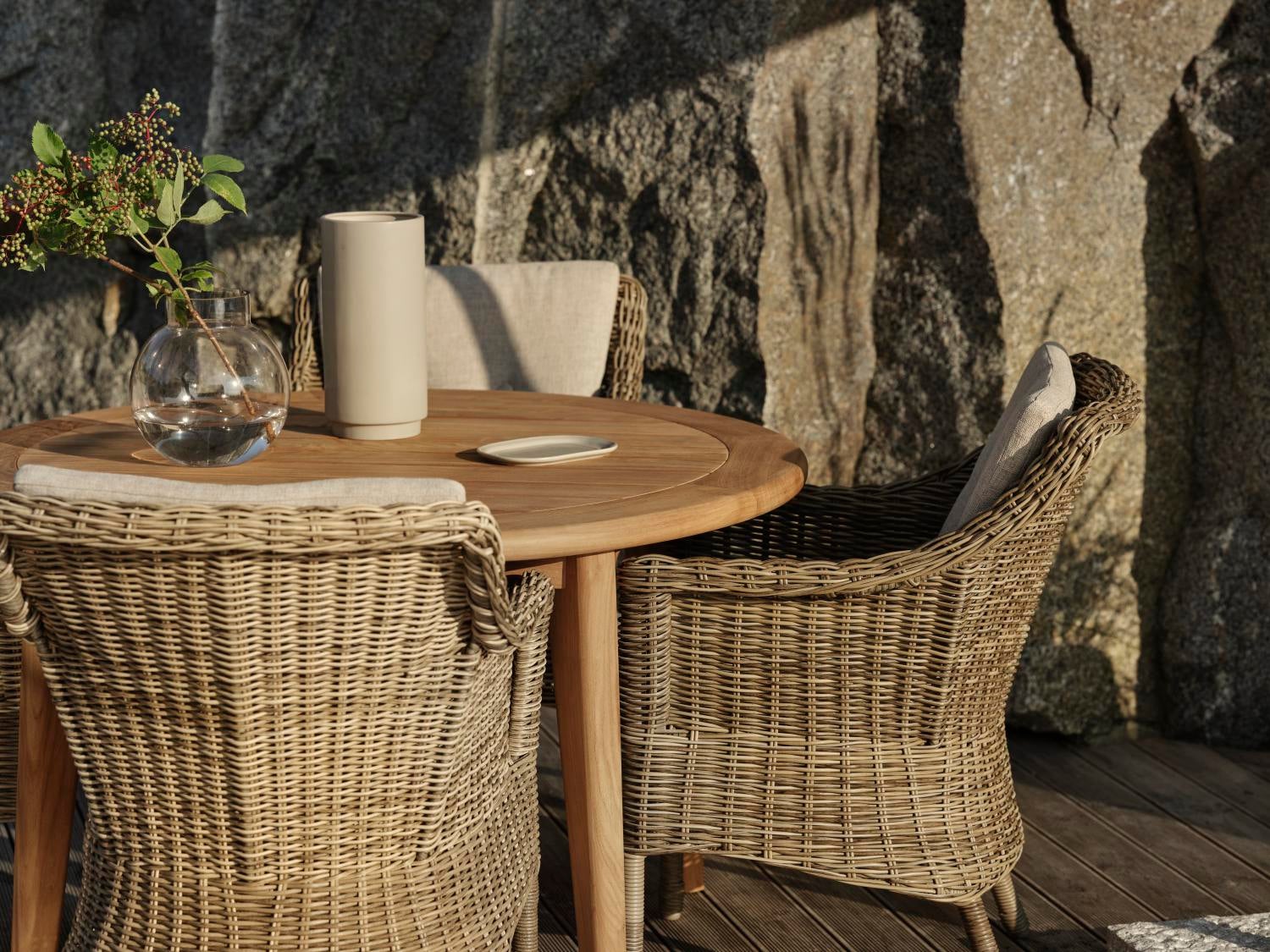 Lenora stol med armlener Rustic/Sand