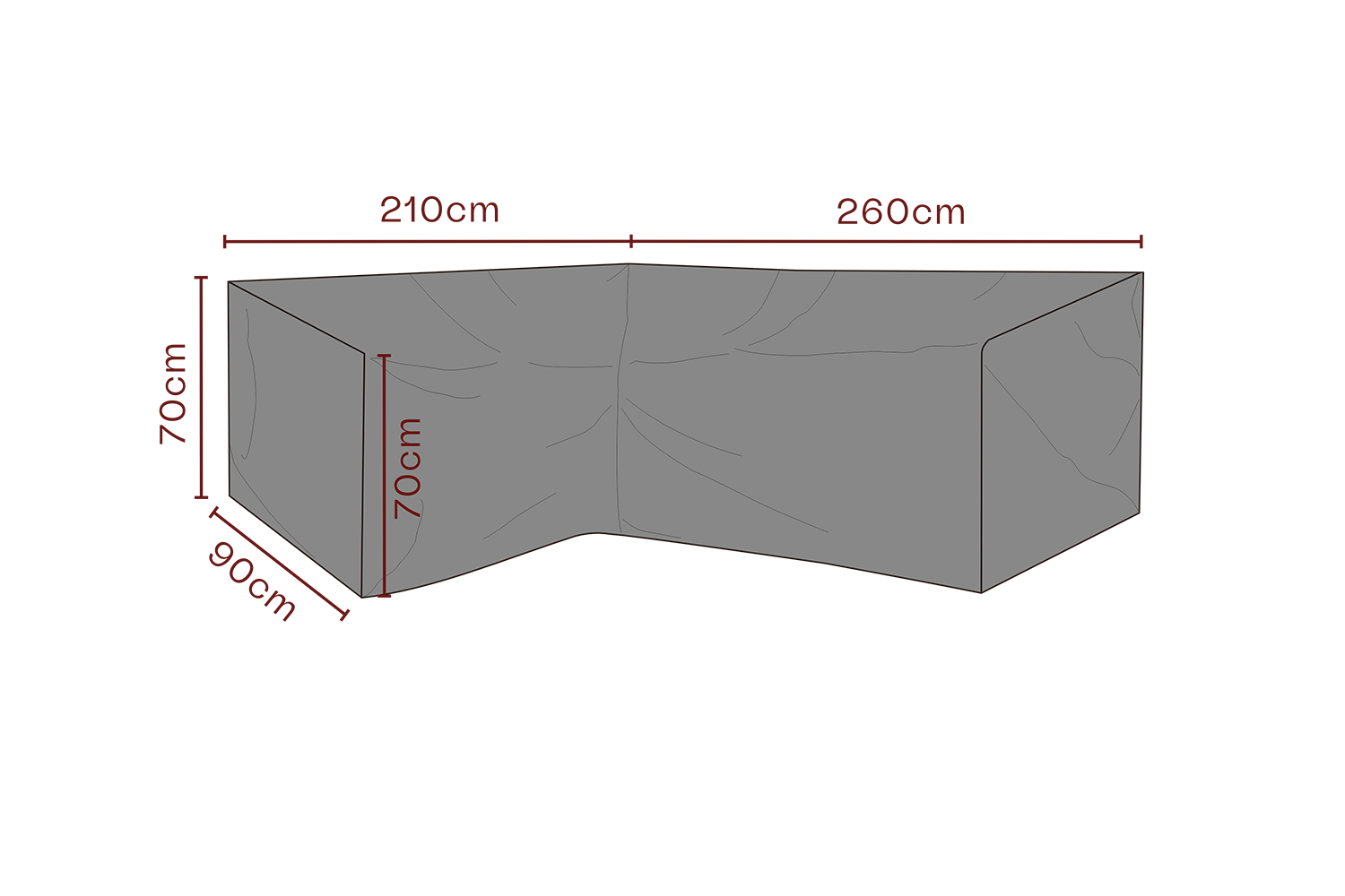 Møbeltrekk hjørnesofa Black-Breathable