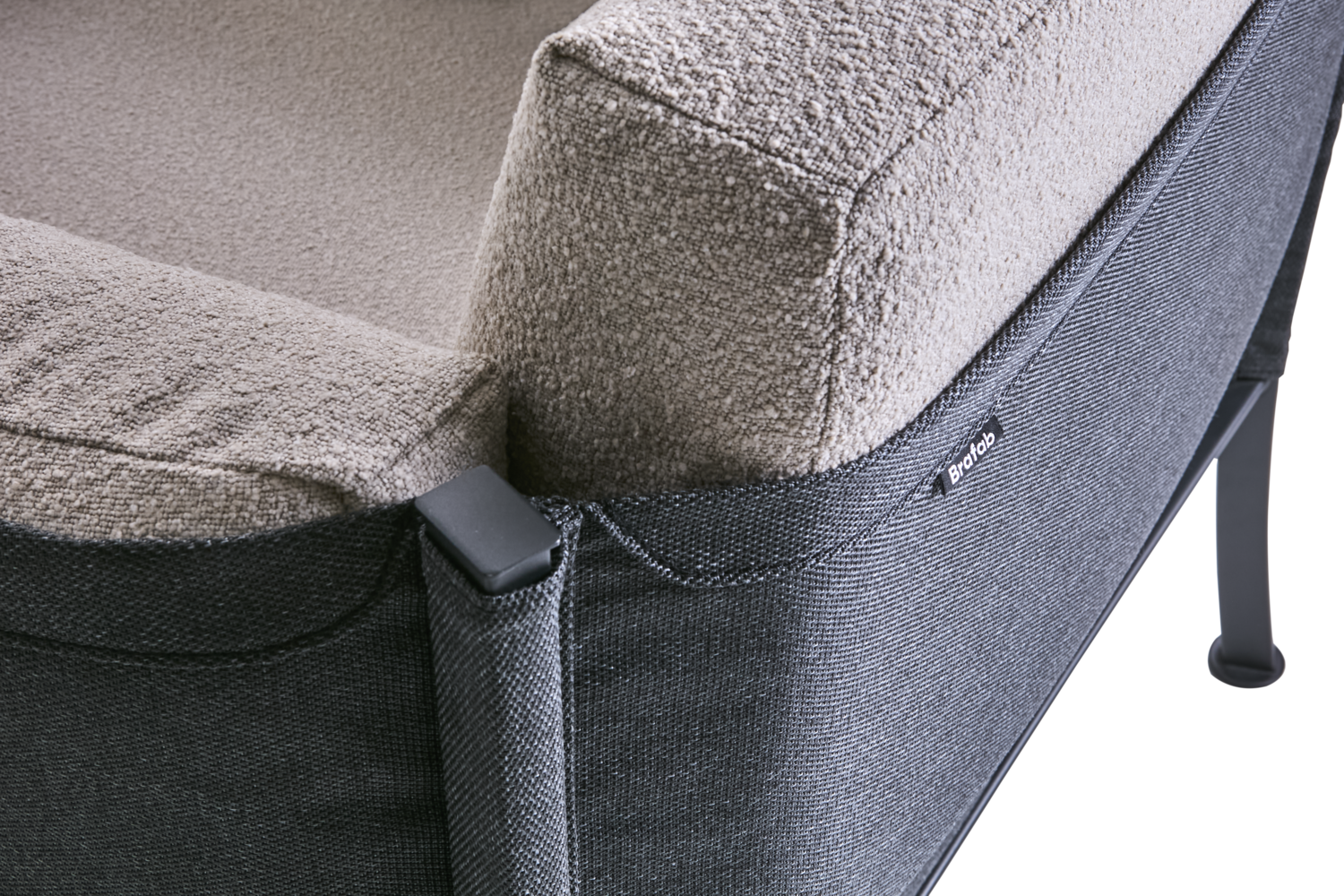 Delux 3-seter sofa Black/Teddy Beige