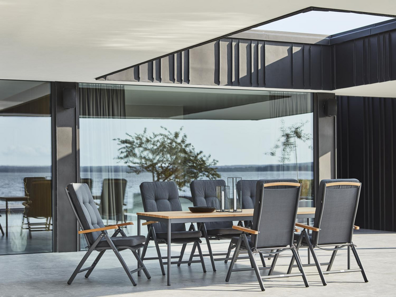 Nox spisebord Anthracite/Teak