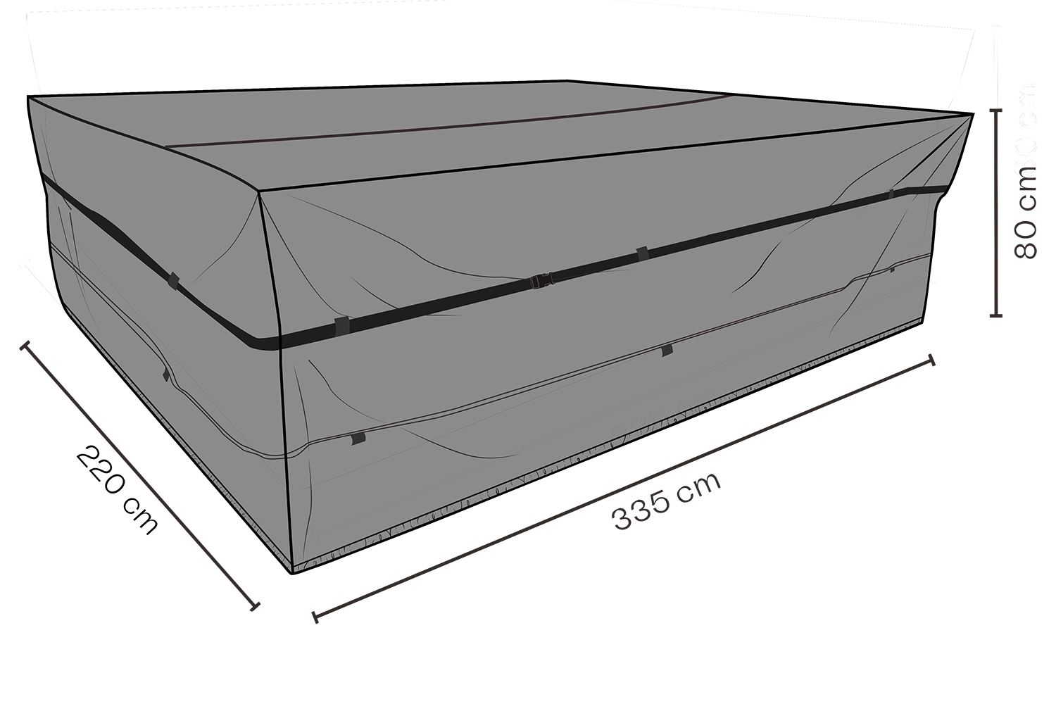 Møbeltrekk spisegruppe Black-Breathable