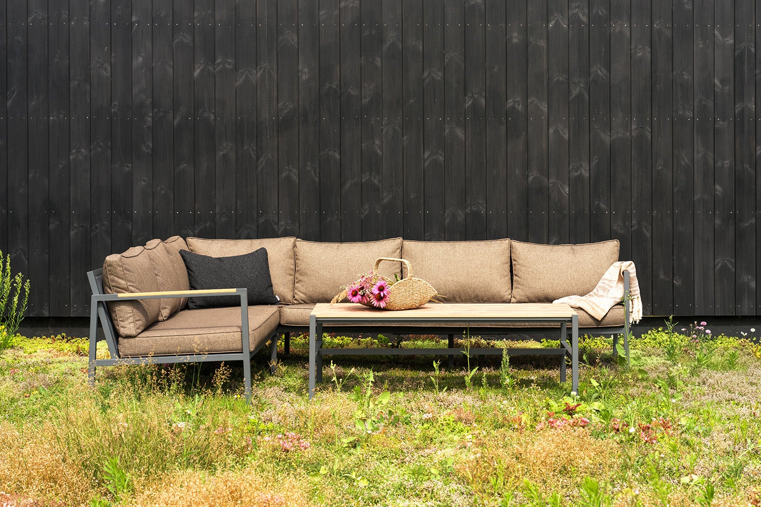 Cap sett Antracit/Brun