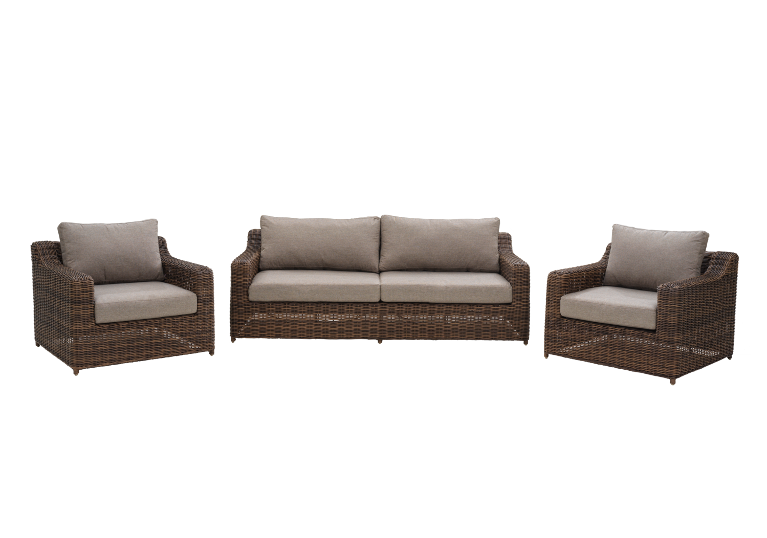 Glendon 2,5-seters sofa Dark Brown/Soft Moose