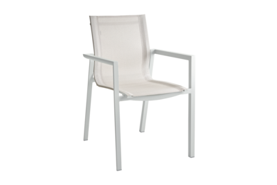 Delia stol med armlener Light Grey/Off-White