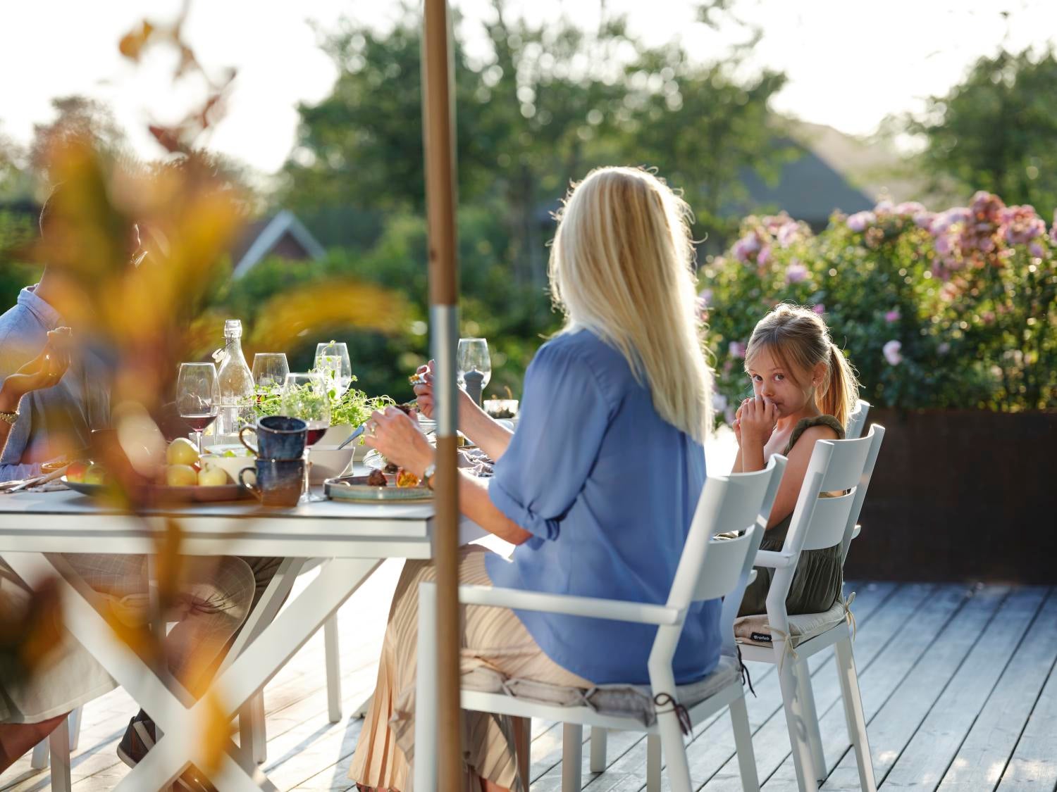 Delia stol med armlener Hvit