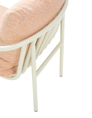 Bendt lenestol Pearl White/Teddy Orange