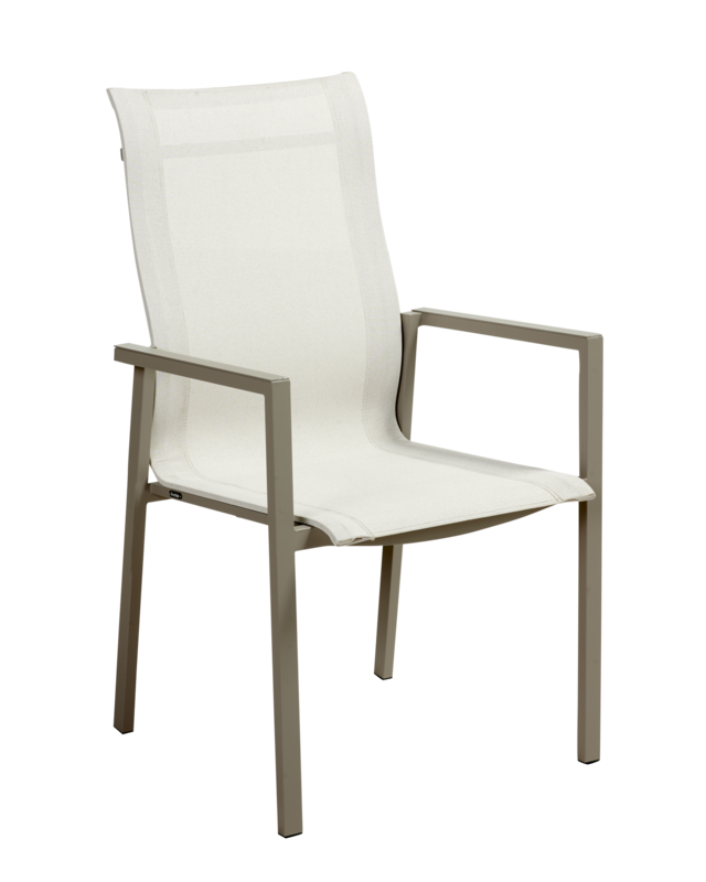 Comfy stol med armlener Khaki/Off-white