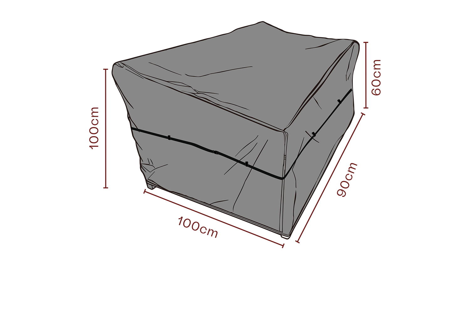 Møbeltrekk lenestol Black-Breathable