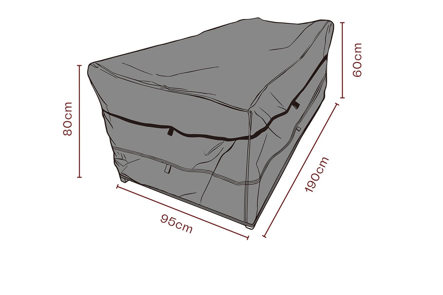 Møbeltrekk sofa Black-Breathable