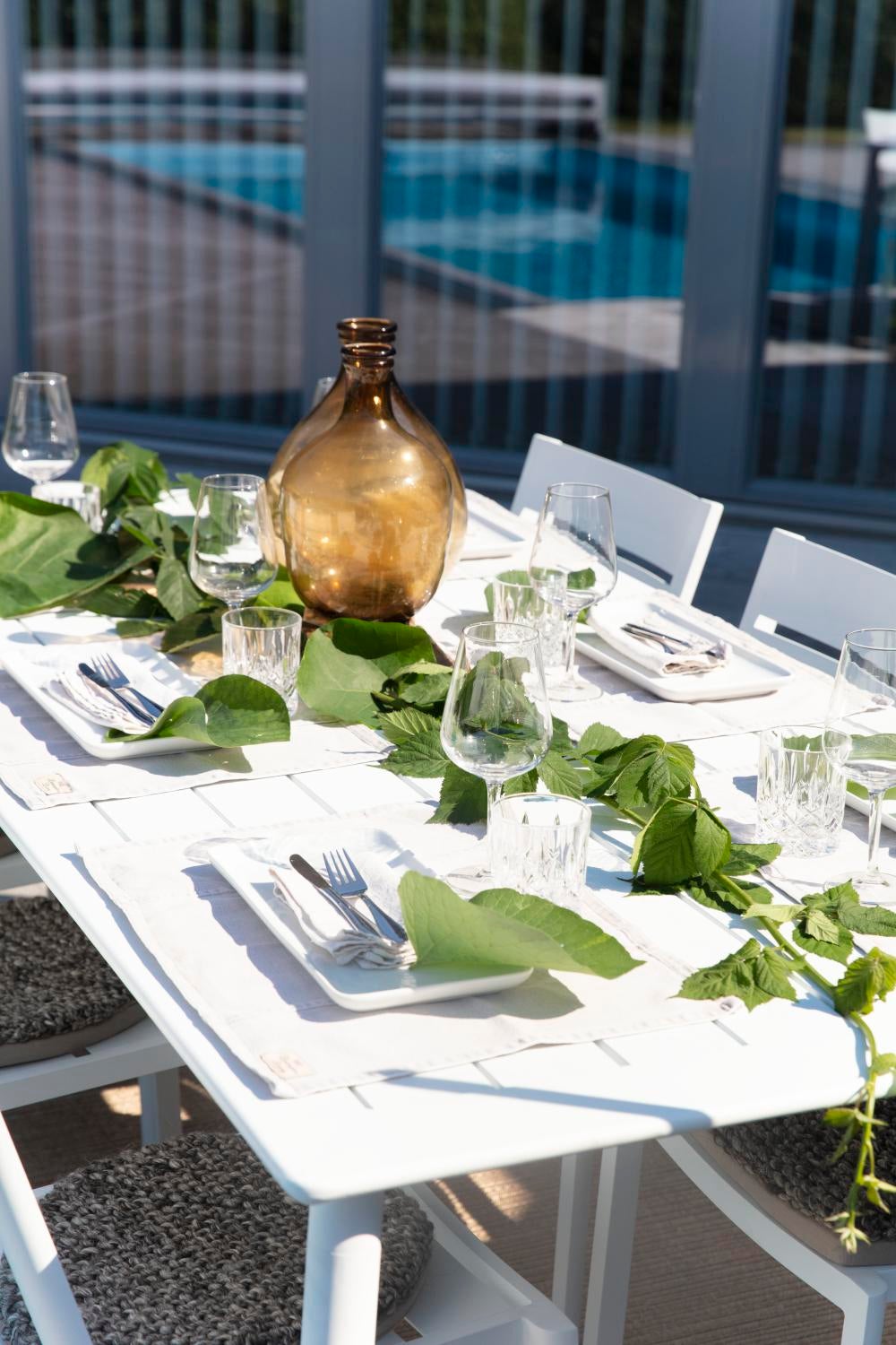 Nimes spisebord Hvit