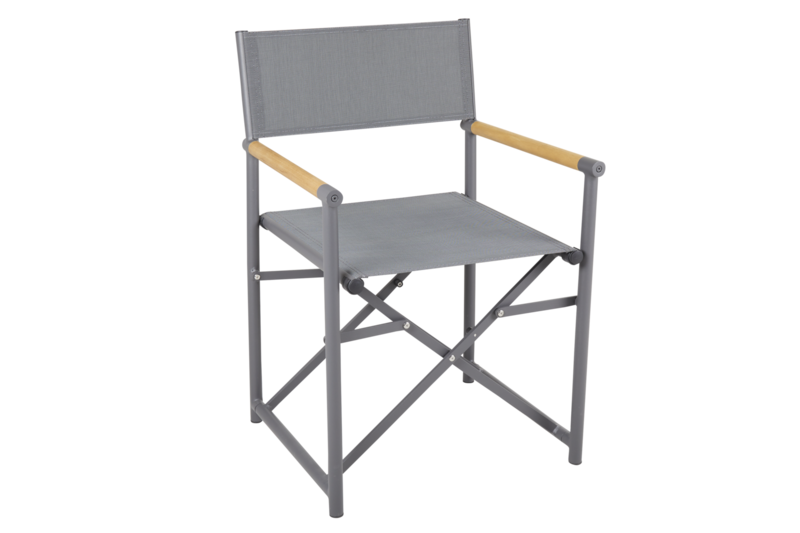 Zand spisestol Anthracite/Teak