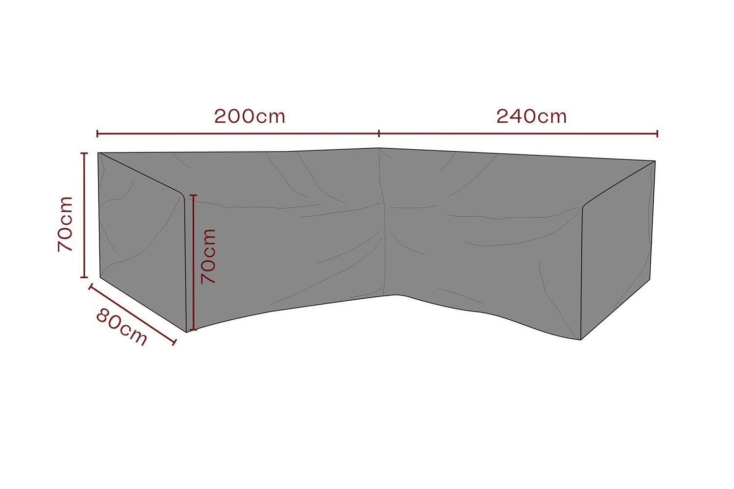 Møbeltrekk hjørnesofa Black-Breathable