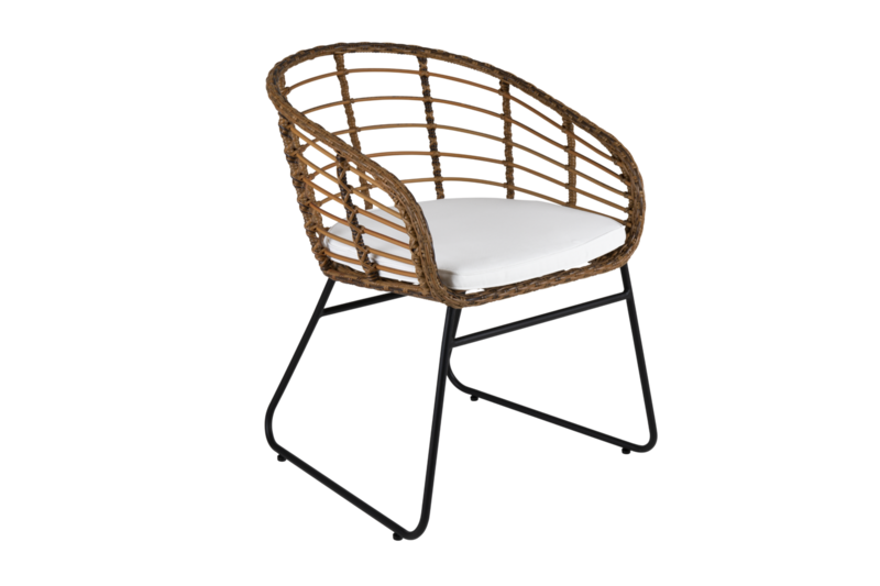 Covelo spisestol  Natur/svart