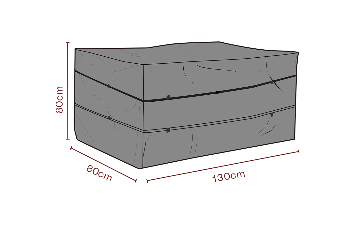 Møbeltrekk dynbox Black-Waterproof