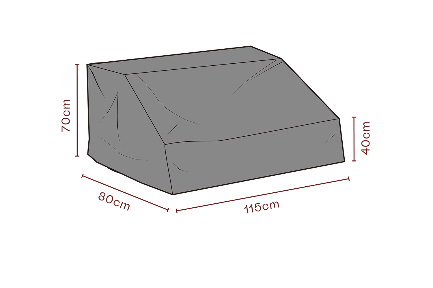 Møbeltrekk midtdel Black-Breathable