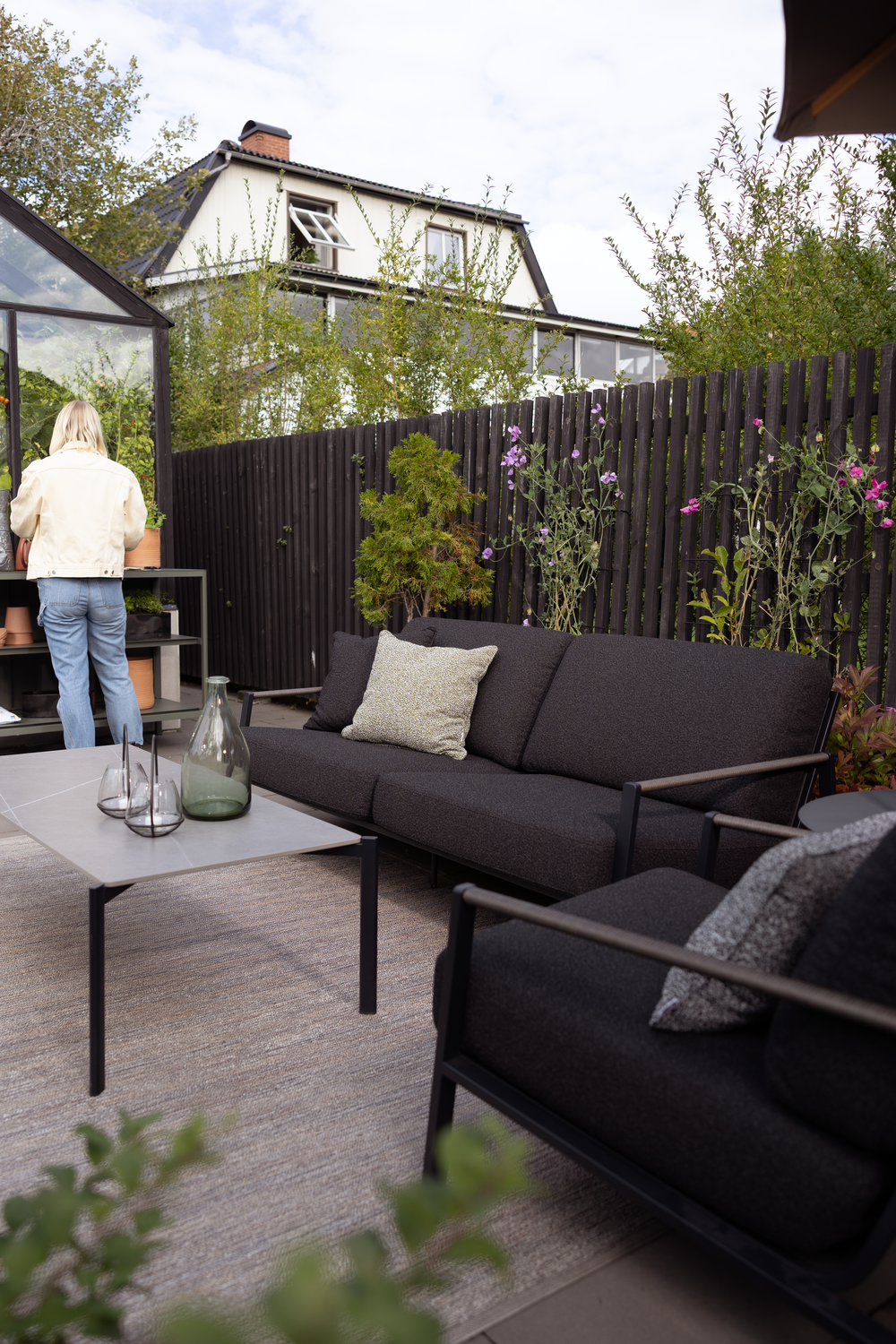 Lyra lenestol Svart/Teddy Black