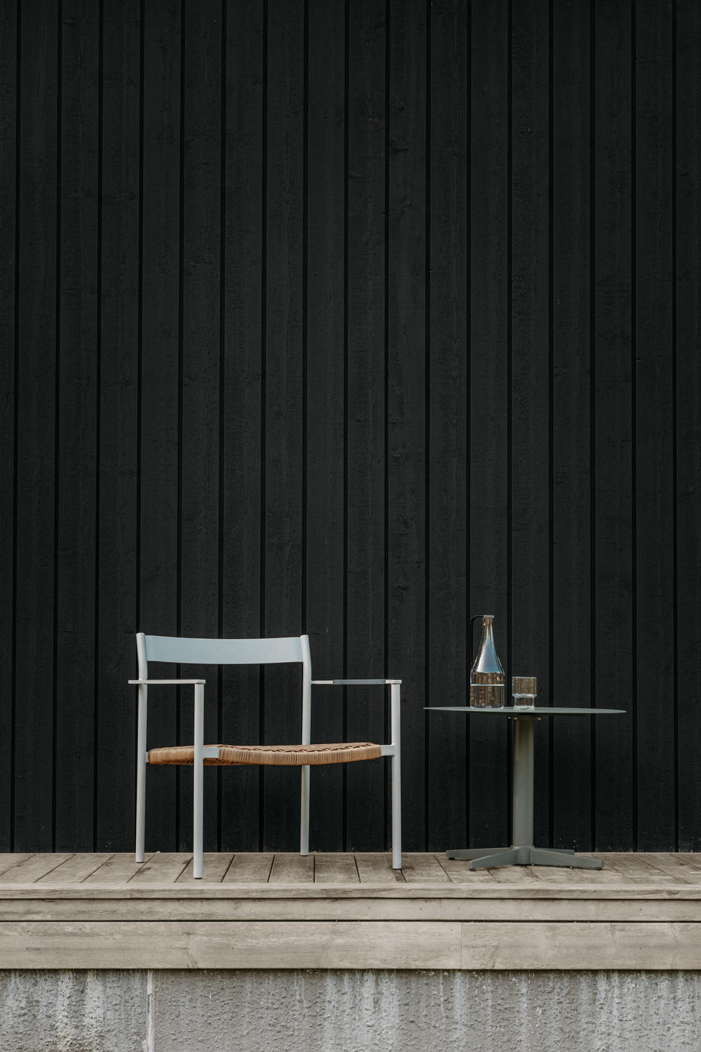 DK loungestol Light Grey/Natur