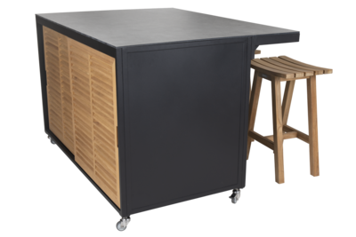 Fornax utekjøkken Svart/teak