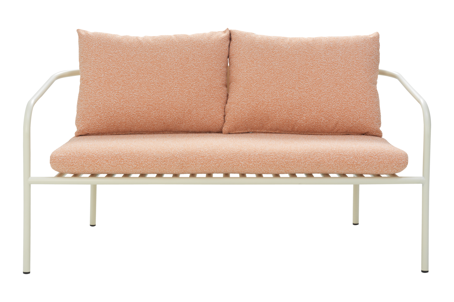 Bendt 2-seter sofa Pearl White/Teddy Orange