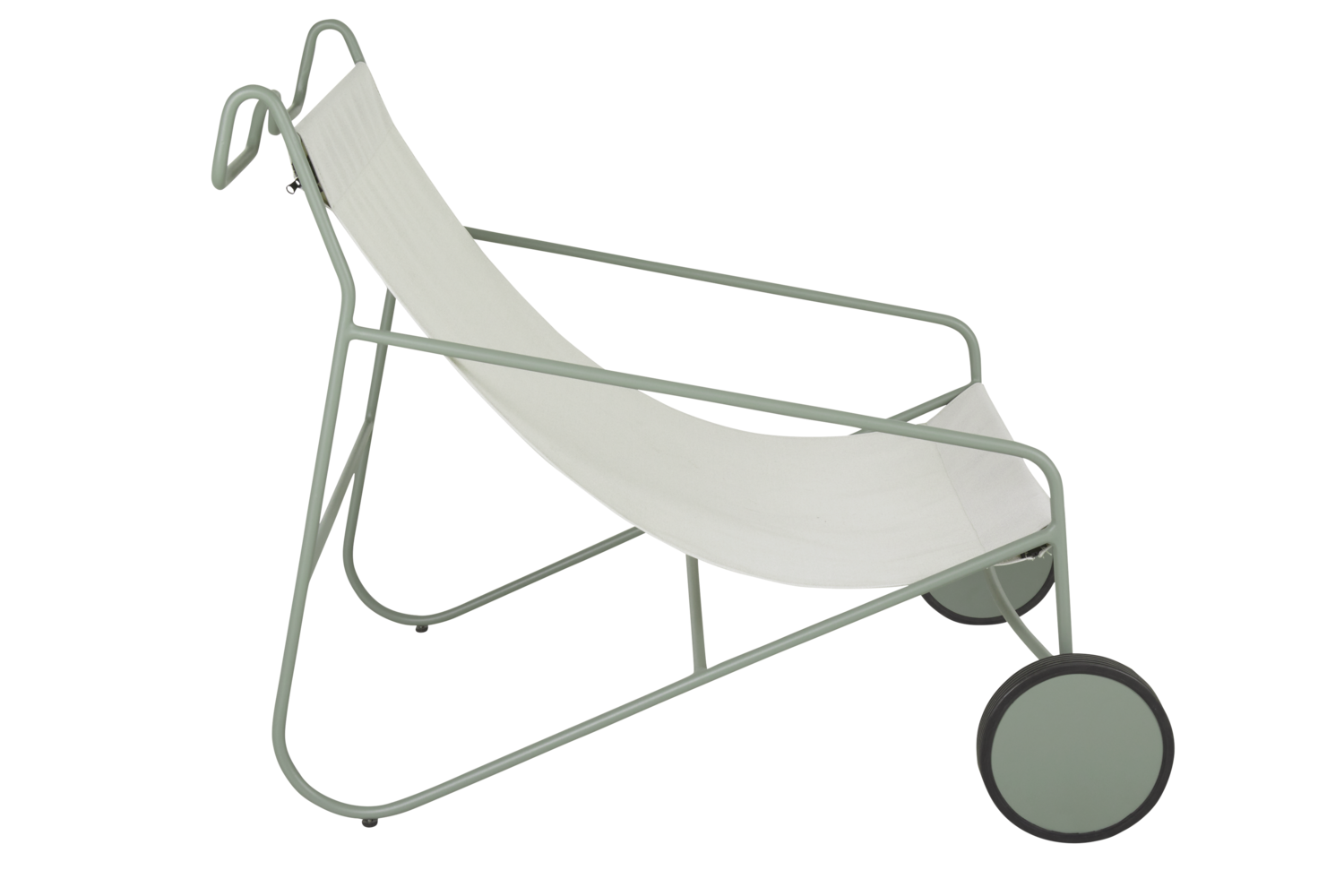 Poul Chair loungestol Dustygreen_Offwhite