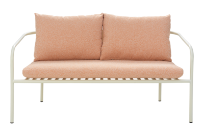 Bendt 2-seter sofa Pearl White/Teddy Orange
