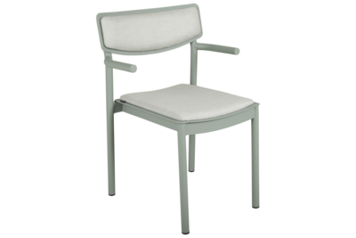 Gusty stol med armlener Dusty Green/ash