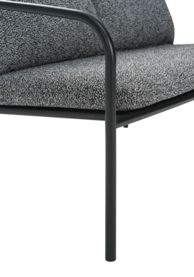 Bendt 2-seter sofa Svart/Teddy Ant