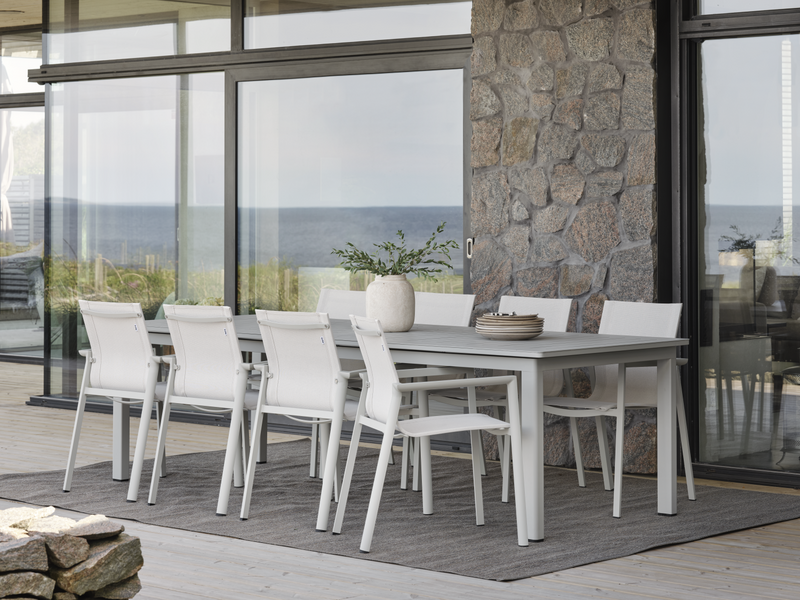 Delia stol med armlener Light Grey/Off-White