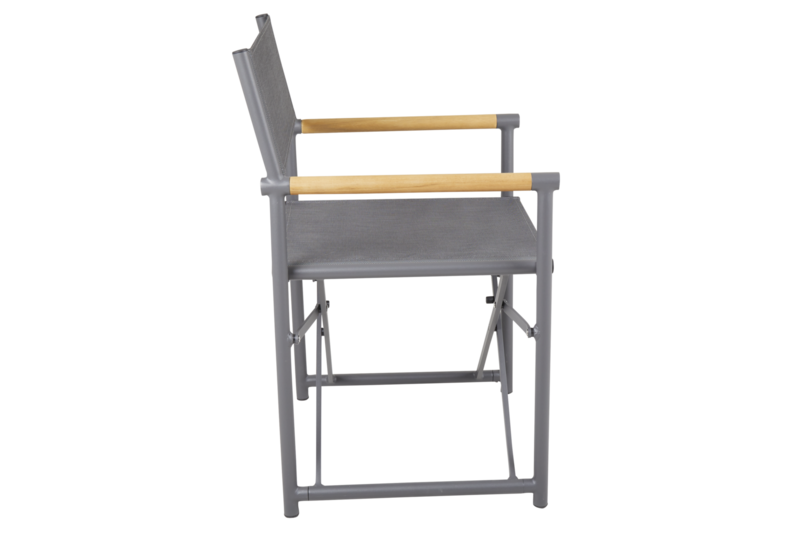 Zand spisestol Anthracite/Teak