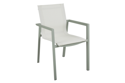 Delia stol med armlener Dustygreen_Offwhite