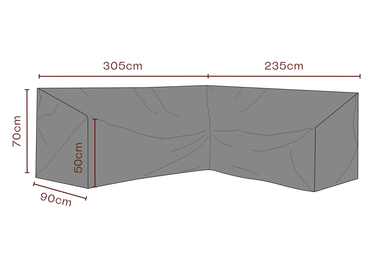 Møbeltrekk hjørnesofa Black-Breathable