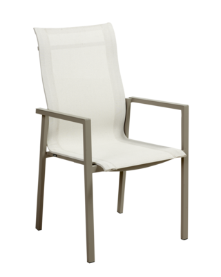 Comfy stol med armlener Khaki/Off-white