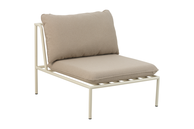 Collier midtdel Pearl White/Teddy Beige