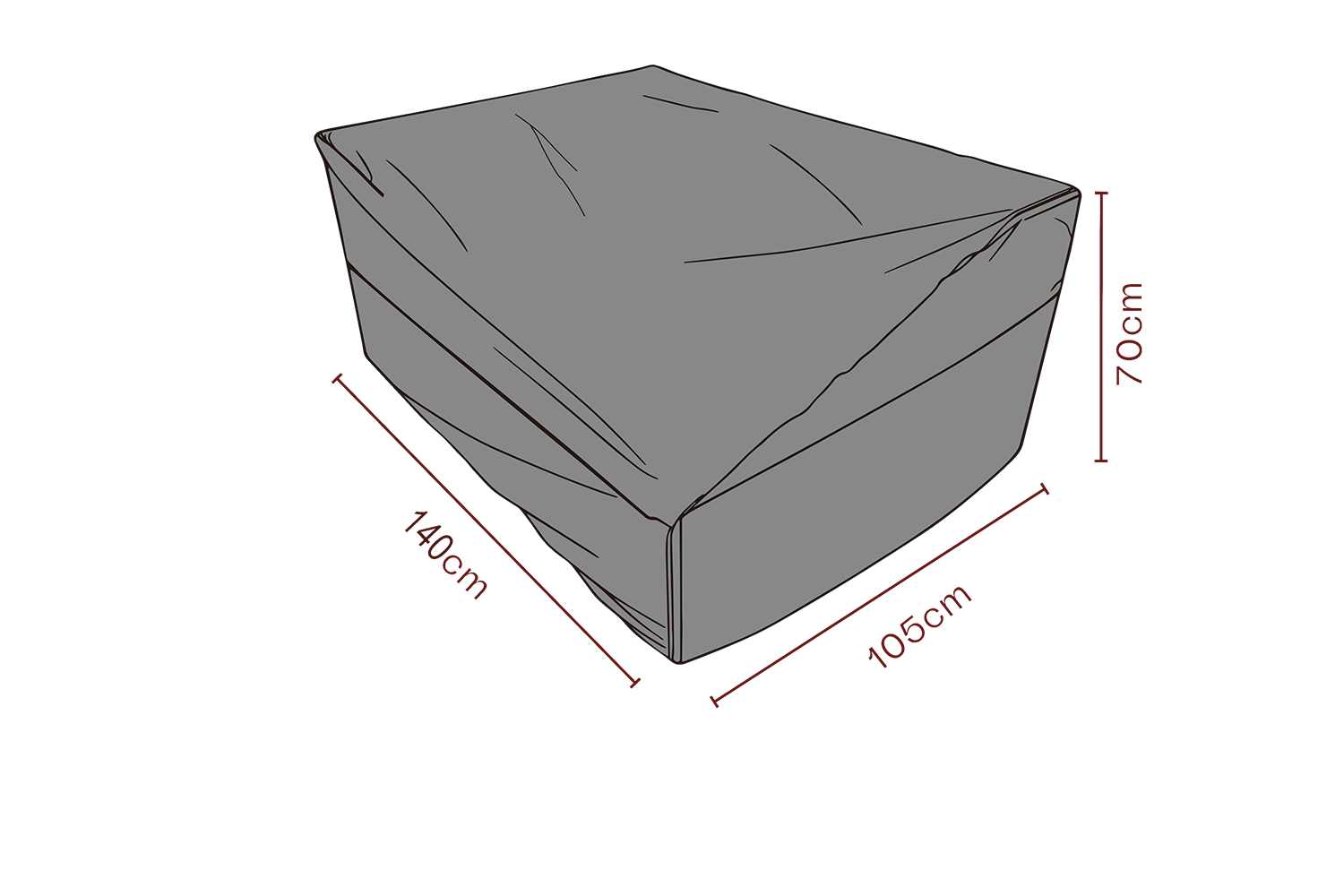 Møbeltrekk sofa Black-Breathable