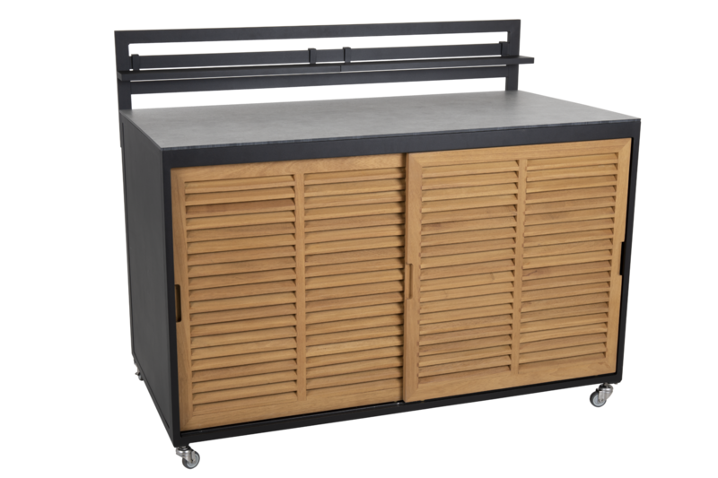 Fornax utekjøkken Svart/teak