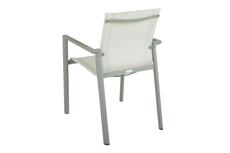 Delia stol med armlener Dustygreen_Offwhite