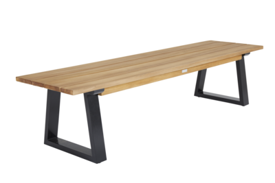 Laurion benk Svart/teak