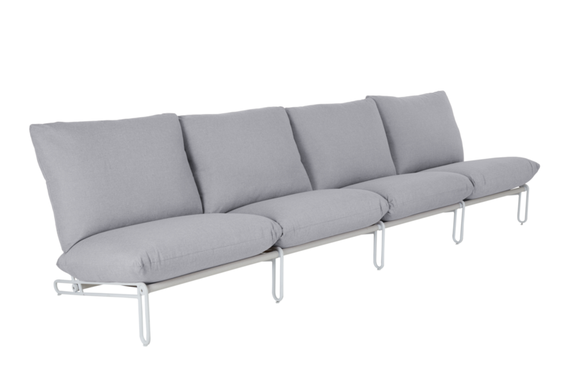 Blixt seat part White/Sky grey