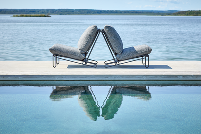 Blixt loungestol Svart/Teddy Ant